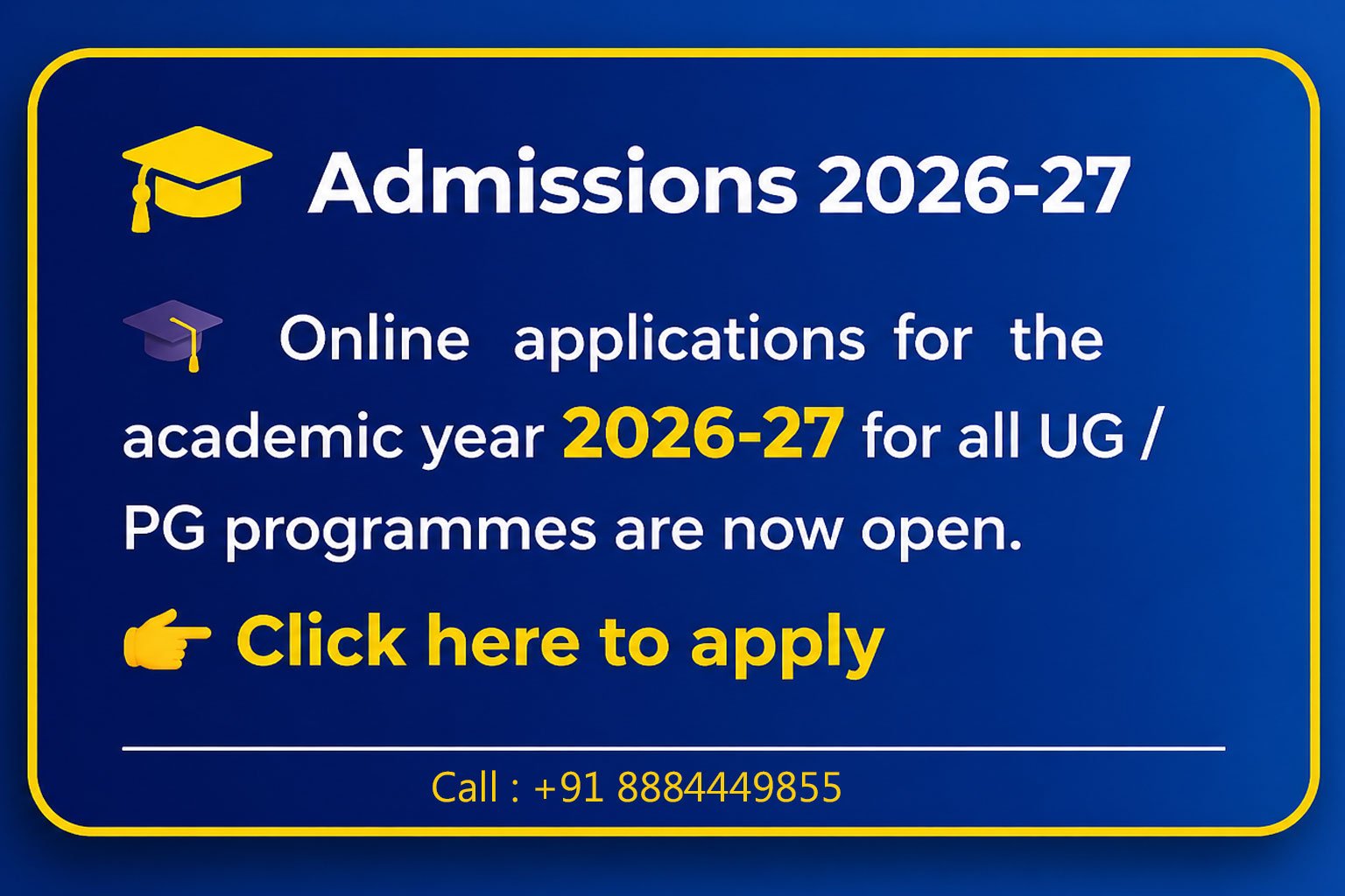 Admission Banner